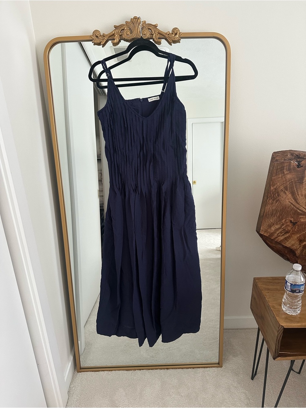 Women’s Navy Sleeveless Midi Dress